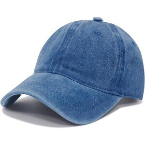 Baseball Cap Royal-blue(Washed) Golf Dad Hat Men Women Plain Cap